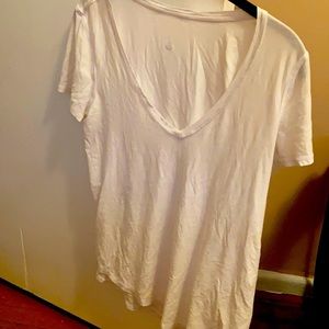 Lululemon Love Tee V neck—white.
